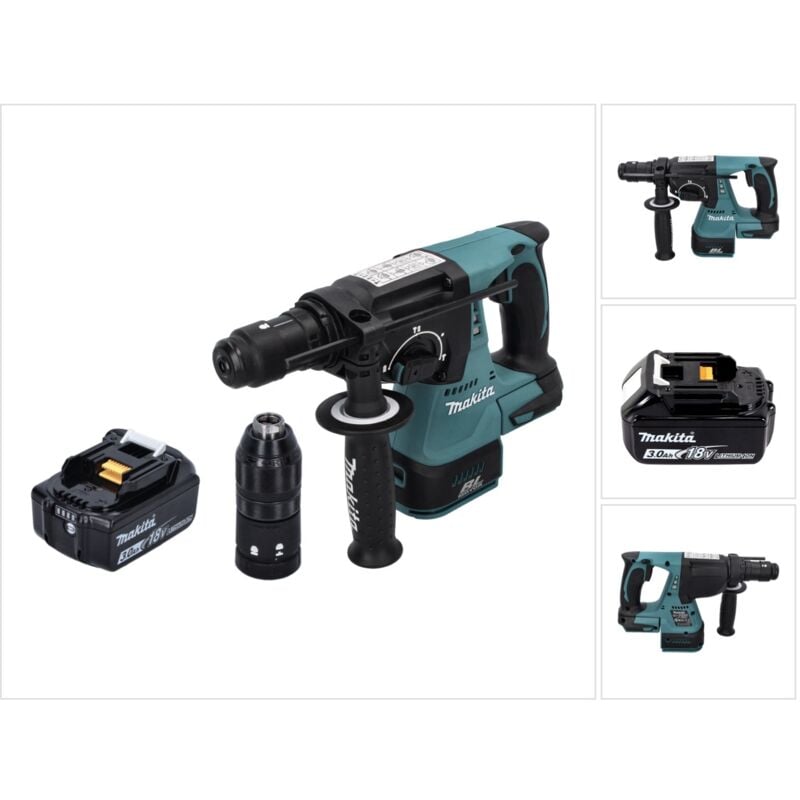 Makita - dhr 243 F1 Marteau perforateur sans fil 18 v sds plus Brushless + 1x batterie 3,0 Ah - sans chargeur