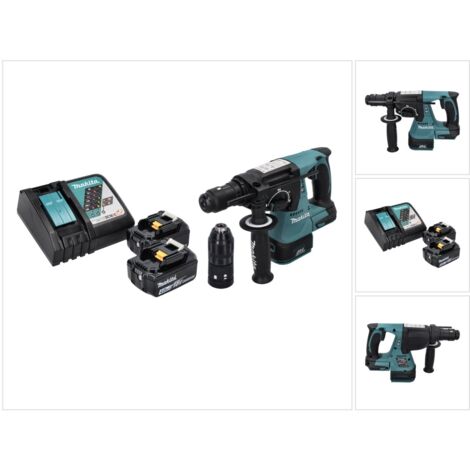 Makita DHR 243 RM Akku Bohrhammer 18 V SDS plus Brushless + 2x Akku 4,0 Ah + Ladegerät