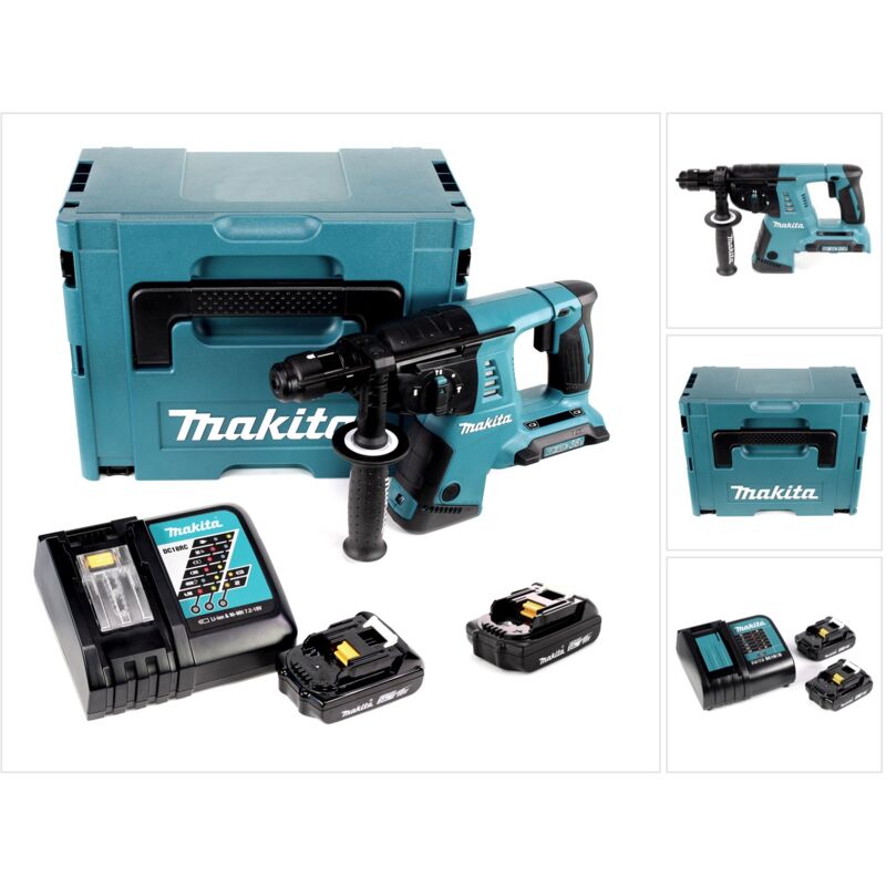 

Makita DHR 264 RAJ Martillo ligero a batería 2x 18V / 36V SDS-Plus + Makpac 4 + 2x Batería BL1820 2,0 Ah + Cargador DC18RC