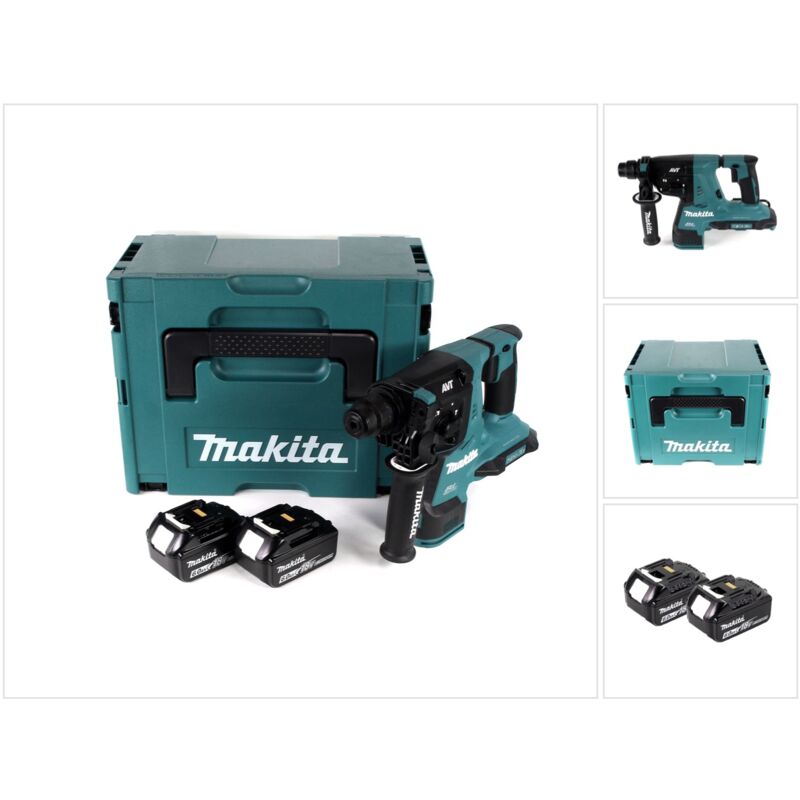 

Makita DHR 280 GJ Martillo a batería 2x18V / SDS-Plus en Makpac 3 + 2x Batería BL1860 B 6,0 Ah - Sin cargador incluido
