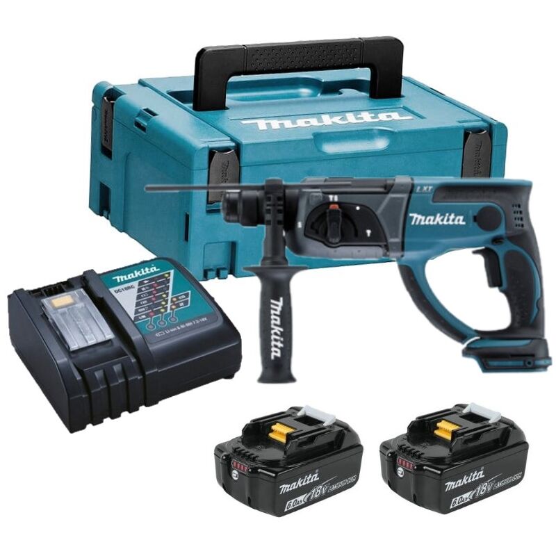 Makita - DHR202RG Perforateur burineur SDS-Plus Li-Ion 18V lxt (2x6,0 Ah),chargeur en makpac