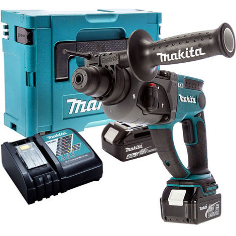 Makita DHR202Z SDS+ Hammer Drill with 2 x 4.0Ah Battery & Charger in Case:18V