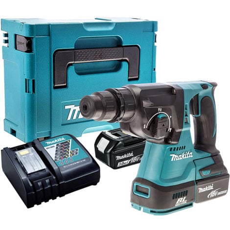 Makita DHR242Z 18V Brushless SDS+ Hammer Drill with 2 x 3.0Ah Battery & Charger in Case