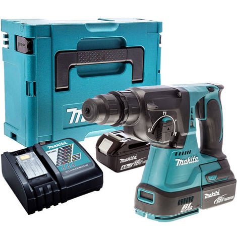 Makita DHR242Z 18V Brushless SDS+ Hammer Drill with 2 x 4.0Ah Batteries & Charger in Case
