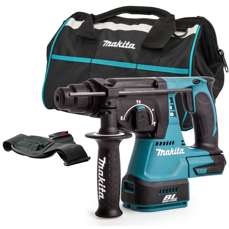 Makita - DHR242Z 18V lxt Lithium 3 Mode sds Rotary Hammer Drill Brushless +14'' Bag