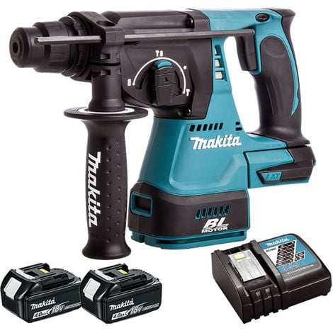 Makita DHR242Z 18V SDS Brushless Hammer With 2 x 4Ah Battery & Charger