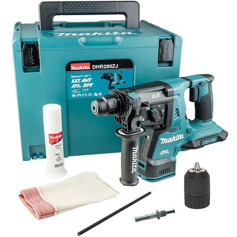 Makita DHR280Z 36v / 18v LXT Twin SDS Brushless Hammer Drill AVT + Case +Chuck