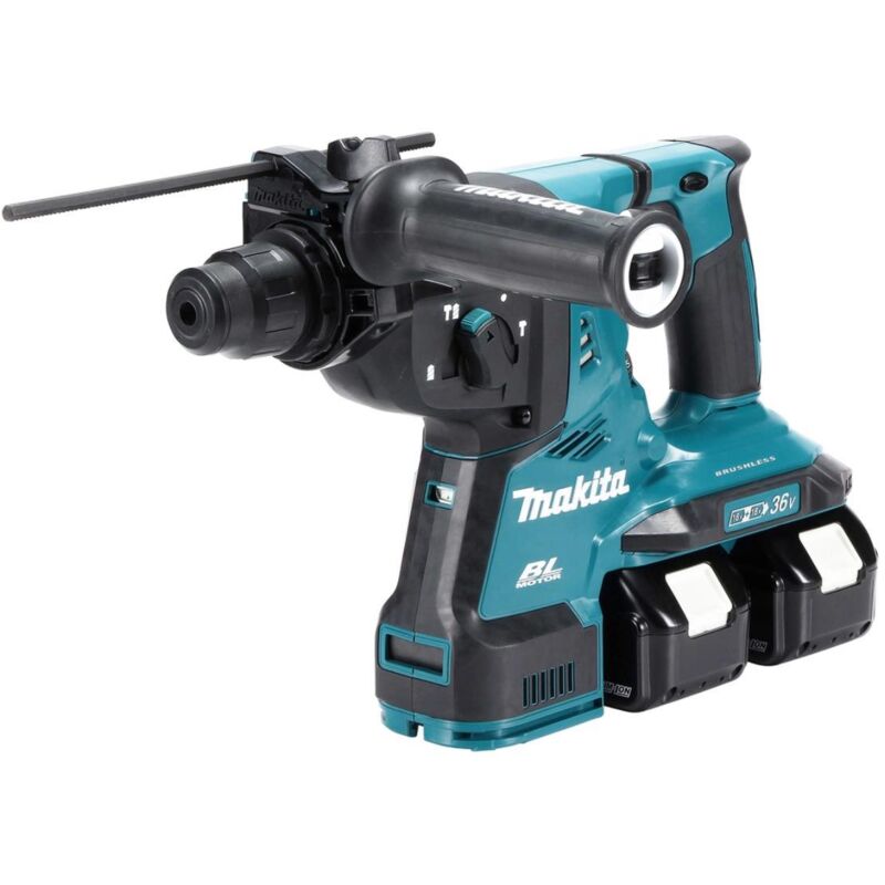 Makita - Trapano a percussione a batteria lxt 18 v senza batteria e posizionatore x 2 - sds-plus - 28 mm - 2,8 j