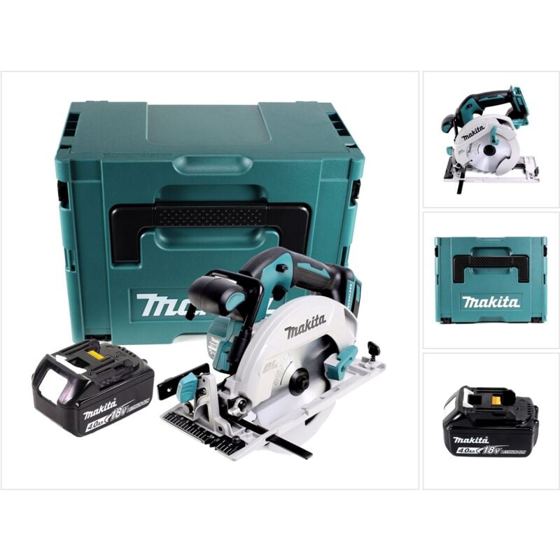 Dhs 680 M1J Scie circulaire sans fil 18 v 165 mm + 1x Batterie 4.0 Ah + Coffret Makpac - sans chargeur - Makita