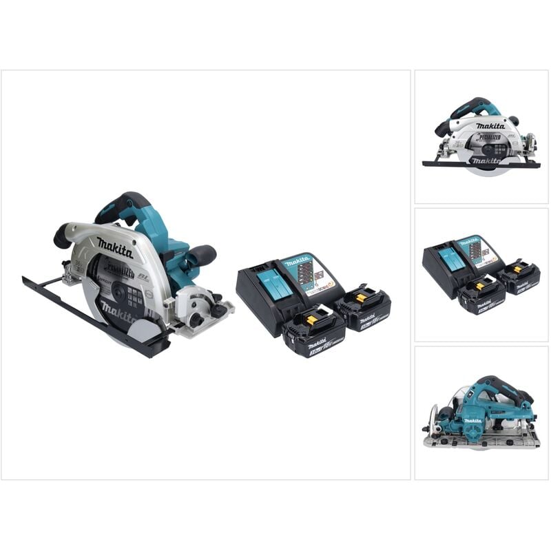 Image of Makita - dhs 900 RF2U Akku Handkreissäge 36 v ( 2x 18 v ) 235 mm Brushless + 2x Akku 3,0 Ah + Ladegerät + Bluetooth Adapter