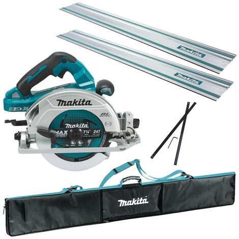 Makita DHS782Z Twin 18v / 36v 190mm Brushless Circular Saw + 2x1.5m Rails +Bag