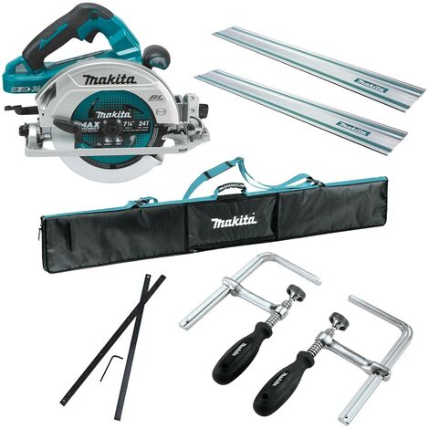 Makita DHS782Z Twin 18v / 36v 190mm Brushless Circular Saw + Rails +Bag + Clamp
