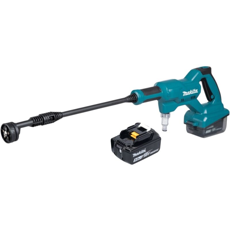 Dhw 180 T1 Nettoyeur à pression sur batterie 18 v 24 bar + 1x batterie 5,0 Ah - sans chargeur - Makita