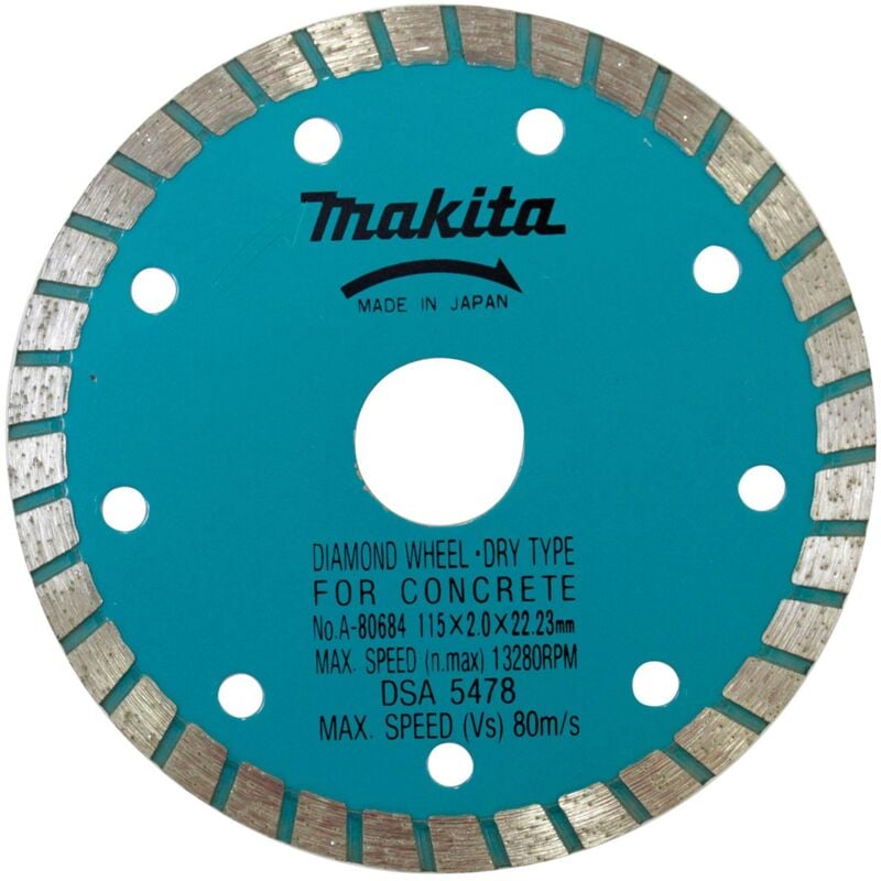 Image of Diamanttrennscheibe 115 mm Pfanne - A-80684 - Makita