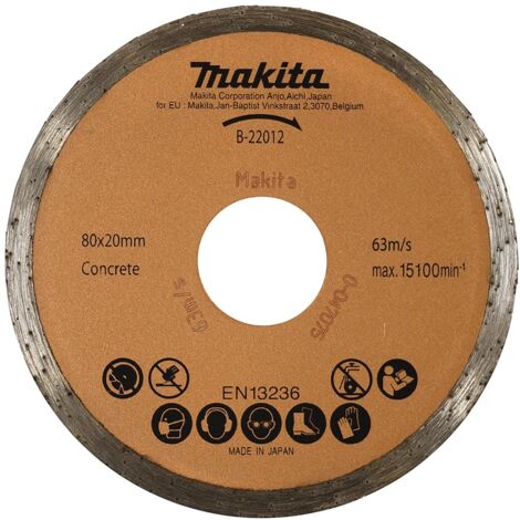 Makita Diamanttrennscheibe 80 mm Beton - B-22012