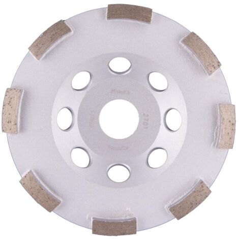 Makita Disco de Diamante B-48561, herramienta profesional para lijado y pulido de concreto, tecnología de diamante, diseño resistente, rendimiento superior, color metálico.