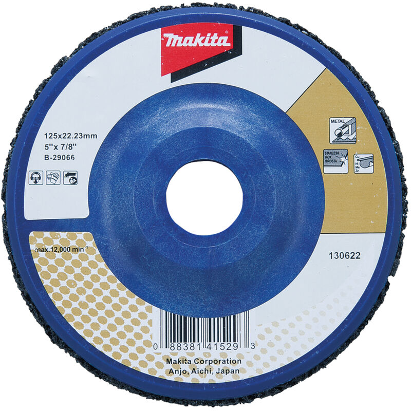 Makita disco di pulizia 1 pz. - 125 mm - 22,23 mm - Standard - Nero - Nylon