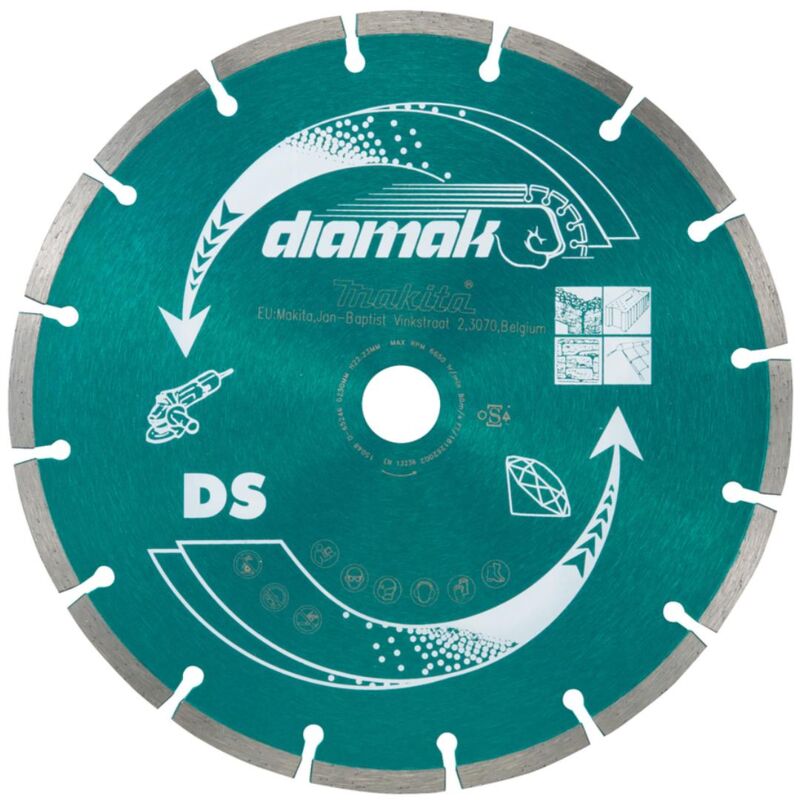 Makita disco diamantato 115 x 22,23 mm 115 x 22,23 mm - Diamak - taglio a secco - calcestruzzo / mattoni - 10 pz.