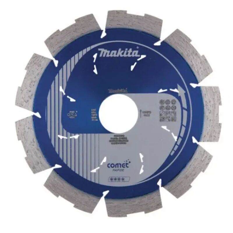 Makita Comet Rapide Disco diamantato con fori di raffreddamento - 125x22,23 mm