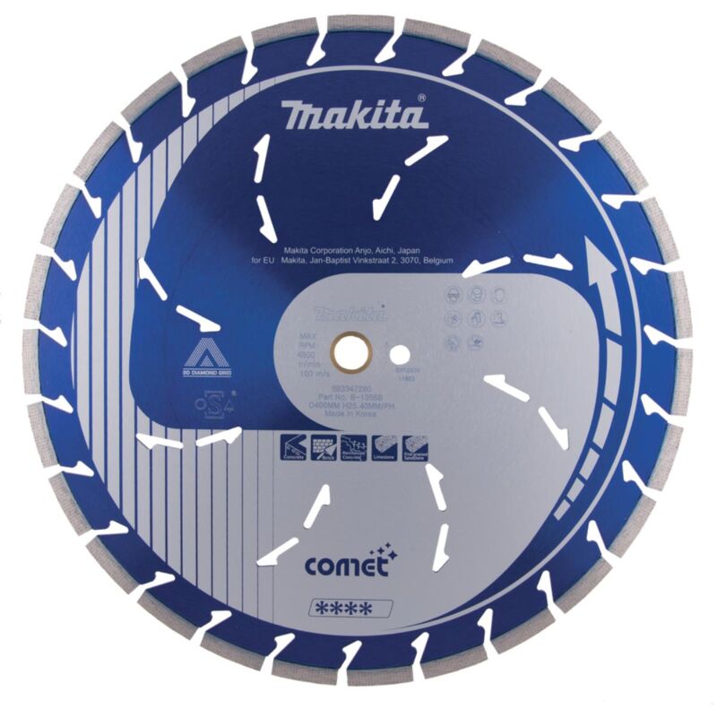 Makita - disco diamantato Comet 400 x 25,40 x 10 mm - Comet