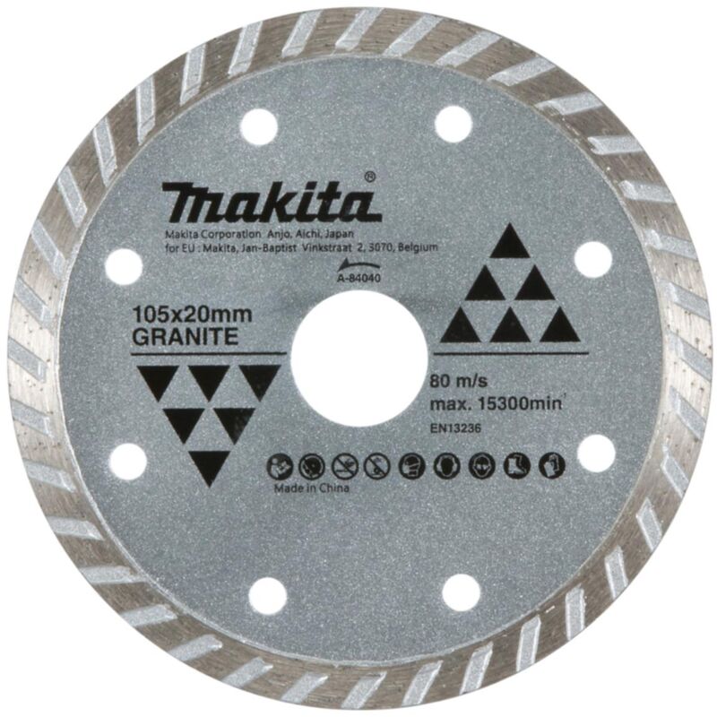 Disco diamantato, ondulato, 105 x 20 mm 105 x 20 mm - ondulato - taglio a secco - granito - Makita