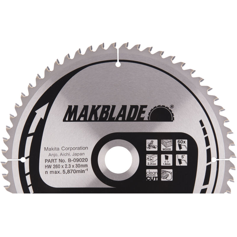 Lama circolare Makita, MAKBLADE 260 x 30 mm, 60 denti