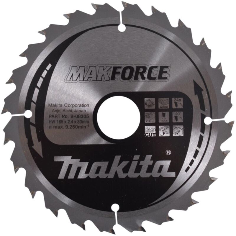 Makita - Lame de scie circulaire makforce 165 x 30 mm - 24 dents