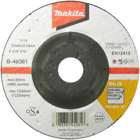 Makita Disque à ébarber 125 x 6 mm INOX  - B-46361
