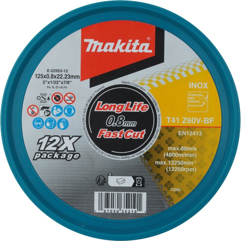 Makita Disque à tronçonner 125x0,8 mm INOX - E-22953-12