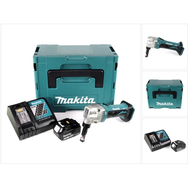 Image of Makita - djn 161 RF1J 18V Akku Knabber Schere + 1x Akku 3,0Ah + Schnellladegerät + Makpac