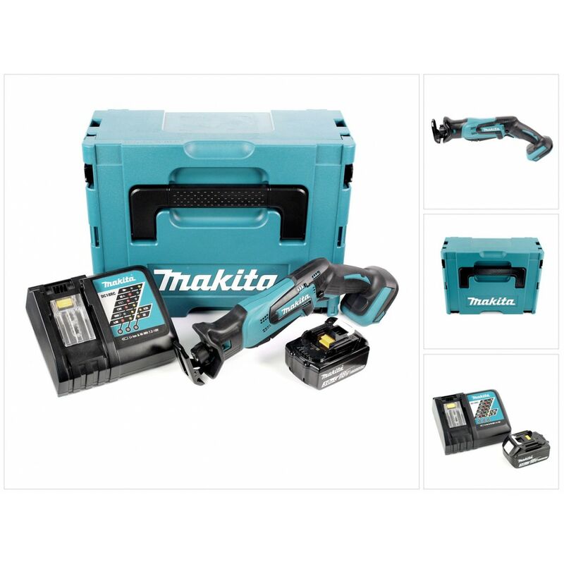 

Makita - DJR 183 RF1J Sierra de sable a batería 18V en Makpac 2 + 1x Batería 3,0 Ah + Cargador DC 18 RC