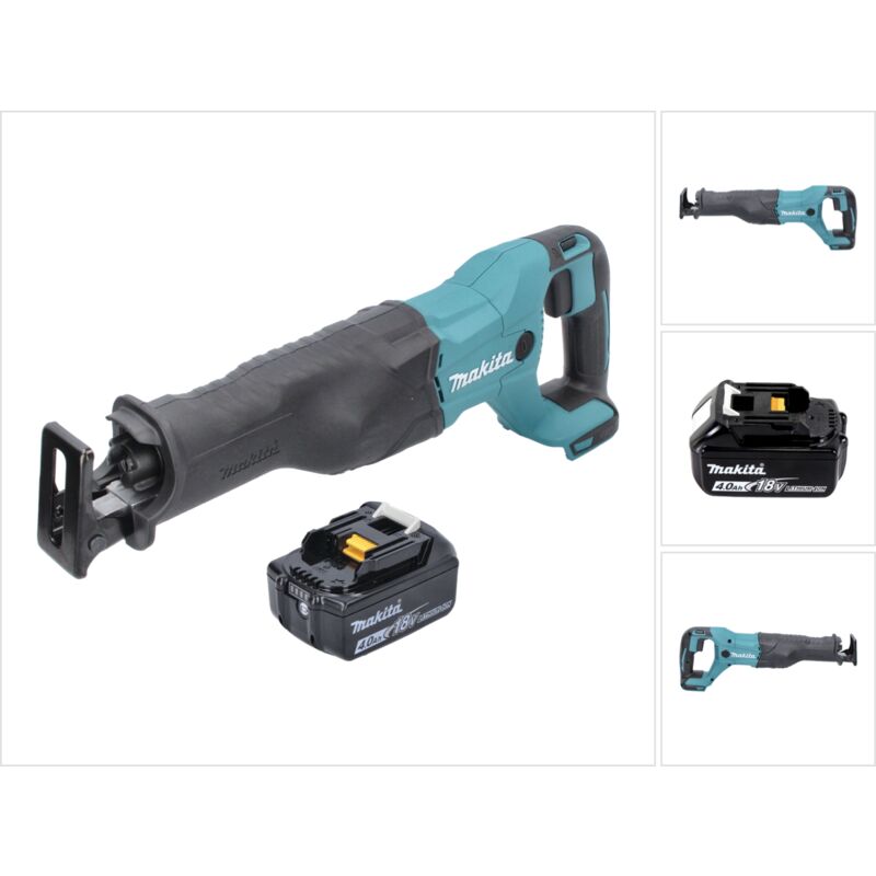 Djr 186 M1 Sierra de sable a batería 18V + 1x Batería 4,0 Ah - Sin cargador, sin maletín incluido - Makita