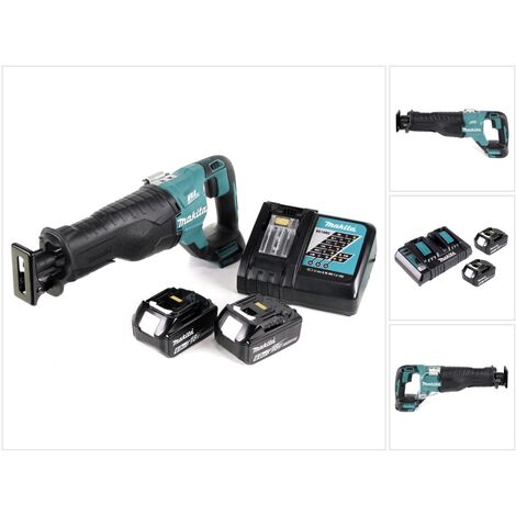 Makita DJR 187 Akku Reciprosäge 18 V Brushless Säbelsäge + 2x 6,0 Ah Akku + Ladegerät