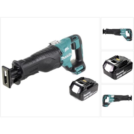 Makita DJR 187 M1 18 V Li-Ion Scie récipro sans fil + 1x Batterie 4,0 Ah - sans Chargeur ni Coffret de transport