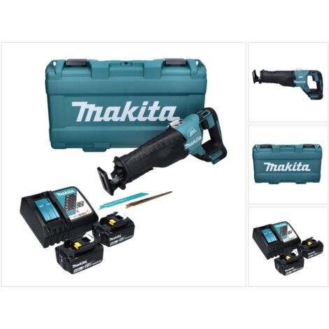 Makita DJR 187 RMK Scie sauteuse sans fil 18 V Brushless + 2x Batteries 4.0 Ah + Chargeur + Coffret de transport