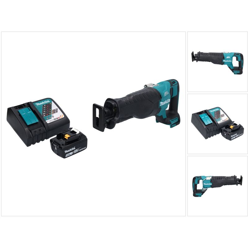 Djr 187 RT1 Scie sabre sans fil 18 v brushless + 1x Batterie 5,0 Ah + Chargeur - Makita