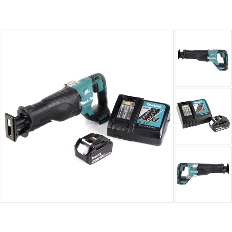 

Makita DJR 187 RT1 Sierra de sable a batería 18V + 1x Batería BL1850 5,0 Ah + Cargador DC 18 RC - Sin maletín incluido