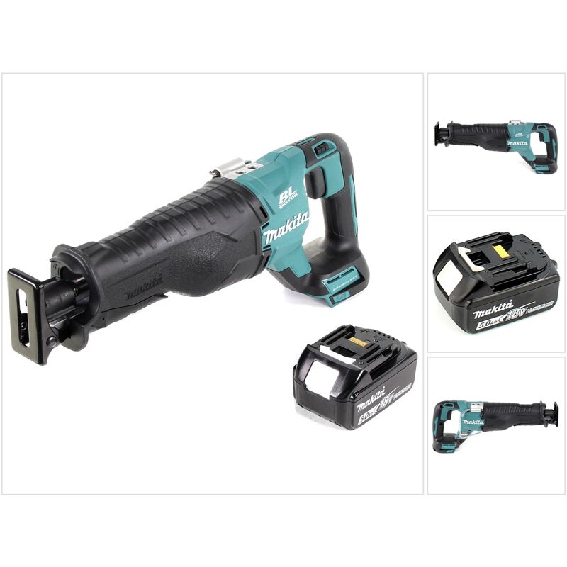 

Makita DJR 187 T1 Sierra de sable a batería 18V + 1x Batería BL1850 5,0 Ah - Sin cargador, sin maletín incluidos