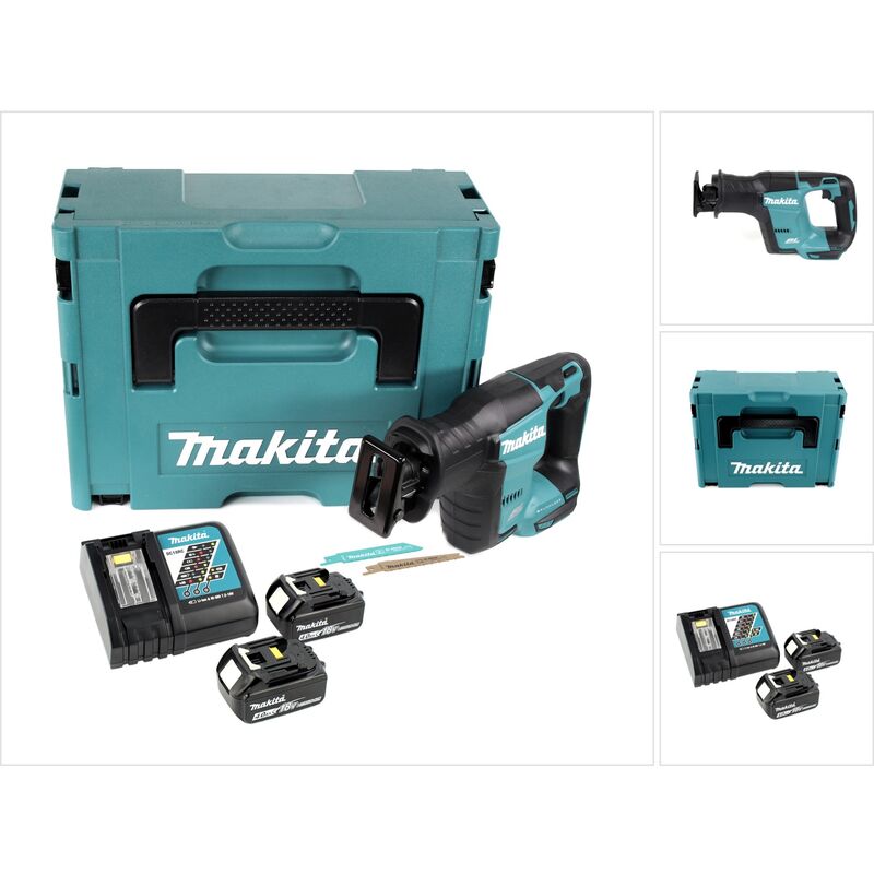 DJR188RMJ Scie récipro sans fil 18V Brushless + 2x Batteries 4,0Ah + Chargeur + Coffret Makpac - Makita