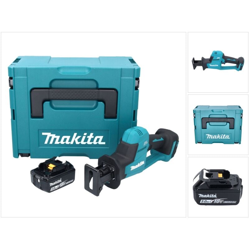 Djr 189 RG1J Scie récipro sans fil 18V Brushless + 1x Batterie 5,0Ah + Coffret Makpac - sans chargeur - Makita