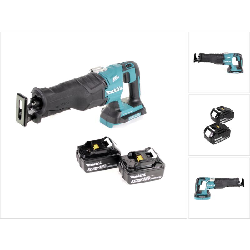 Makita DJR 360 F Scie sabre sans fil 36V ( 2x18V ) Brushless + 2x 3,0 Ah batterie - sans chargeur