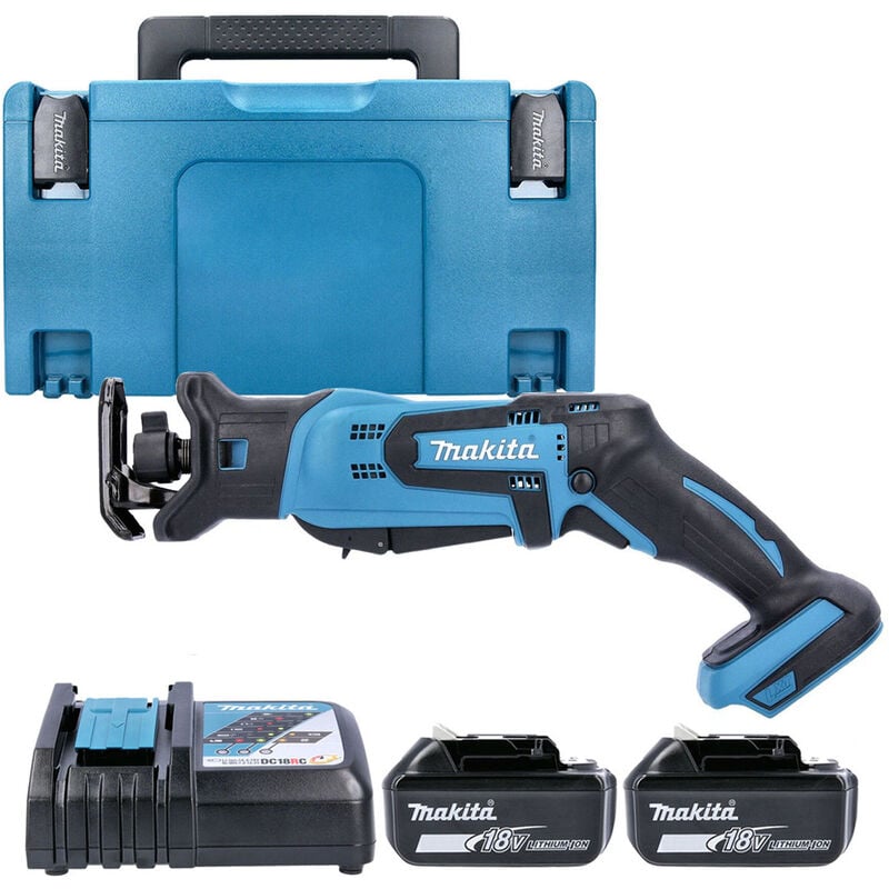 Makita - DJR183 18V Mini Reciprocating Saw With 2 x 5.0Ah Batteries, Charger & Case