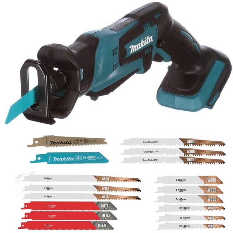 Makita DJR183Z 18v Reciprocating Recip Sabre Saw Multi Saw Bare + 17 Blades