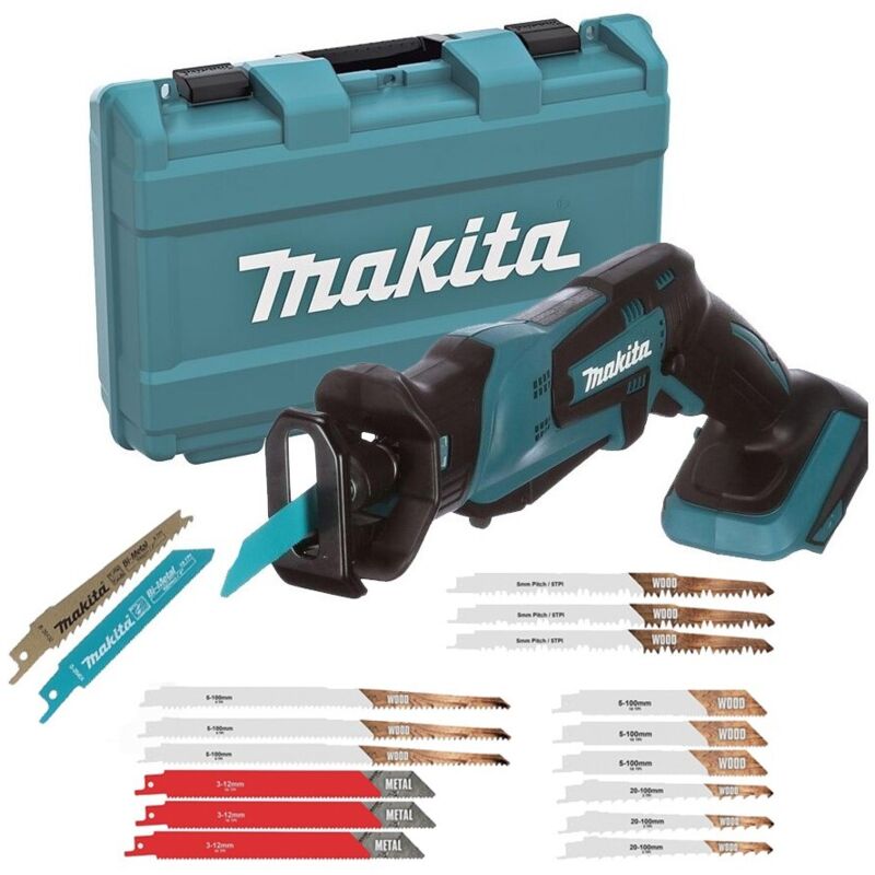 Makita DJR183Z 18v Reciprocating Recip Sabre Saw Multi Saw + Case + 17 Blades