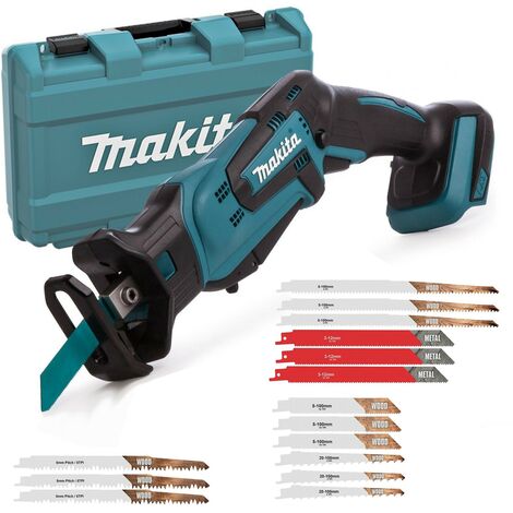 Makita DJR185Z 18v Reciprocating Recip Sabre Saw Multi Saw 15 Blades + Case