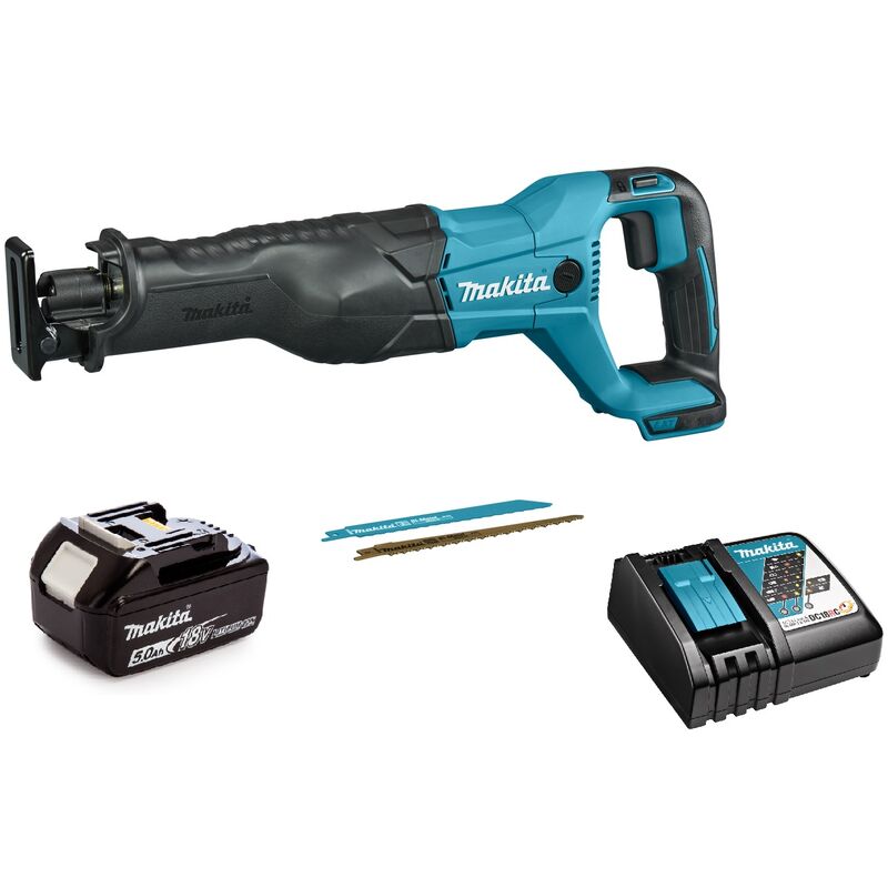 

Makita DJR186RT 18V Li-Ion batería Sierra de sable set (1x 5,0Ah baterías) - cambio rápido - variable