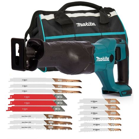 Makita DJR186Z 18v LXT Reciprocating Recip Sabre Saw Bare + Bag + 15 Blades