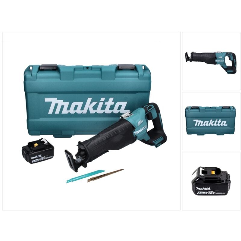 DJR187F1K Scie récipro sans fil 18V Brushless + 1x Batterie 3,0 Ah + Coffret - sans chargeur - Makita