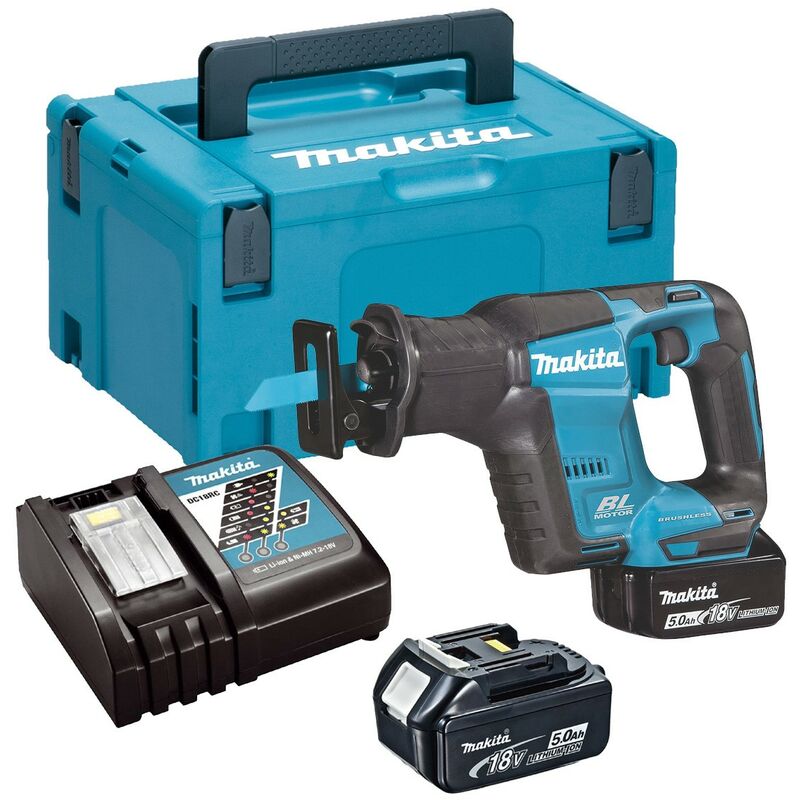 Makita - DJR188RTJ 18v lxt Brushless Compact Reciprocating Saw - 2 x 5.0ah Battery