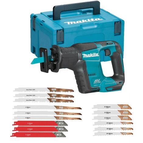 Makita DJR188Z 18v LXT Brushless Compact Reciprocating Saw Bare + Makpac Blades